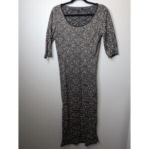 Peruvian Connection S Maxi Dress A-Line Paisley Floral Cottage Prairie Victorian